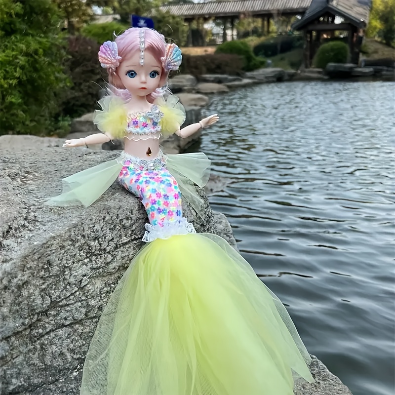45cm Wedding Mermaid Doll Toys Decoration DIY Birthday Gifts for Girls(Blue)