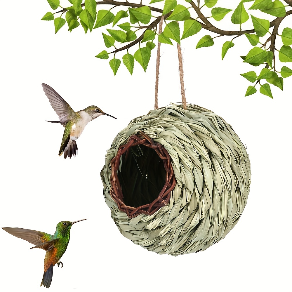 1pc hand woven pet bird nest for outdoor garden decoration and hummingbird house
