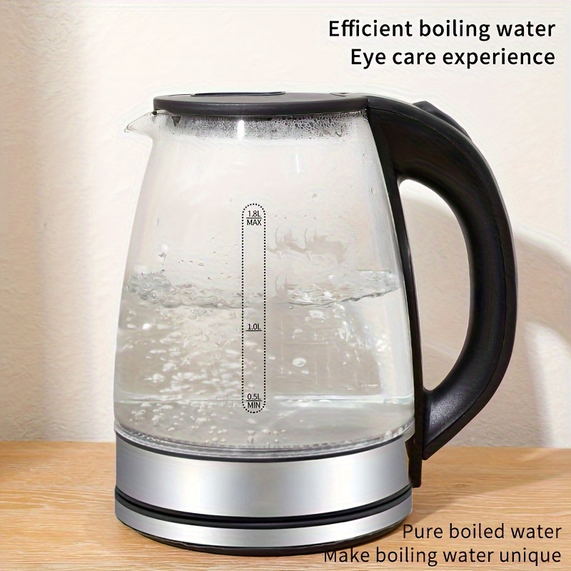 1pc Eu Plug Stainless Steel Electric Kettle, Large Capacity Anti-dry Boil  Kettle, 2l