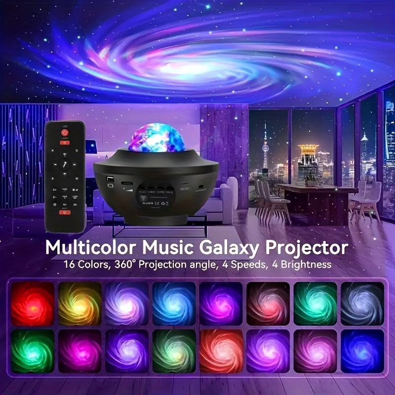 Proyector Galaxy LED 3 en 1 con Control Remoto, 55 Chile