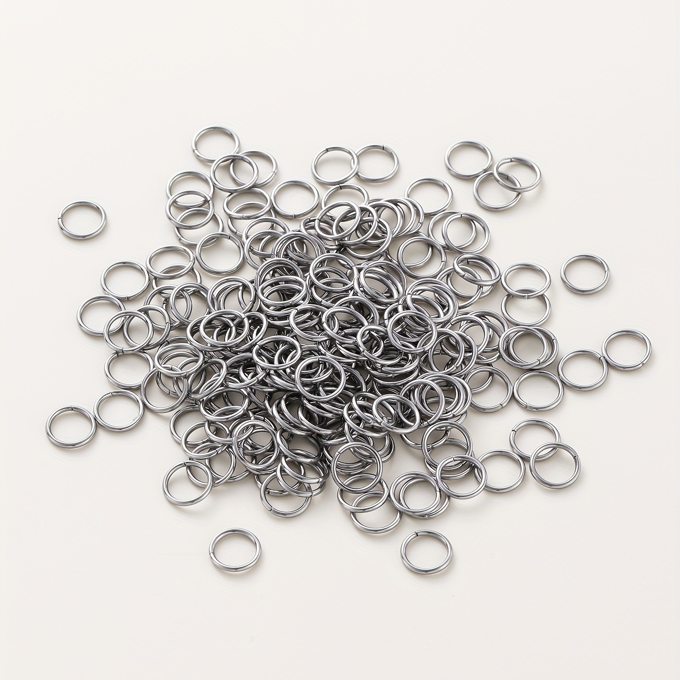 500pcs 10mm Silver Open Jump Rings Connectors Circle Metal Findings