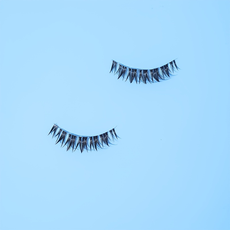 5pairs Natural & Long False Eyelashes 4 12mm W-shaped Fishtail Eyelashes