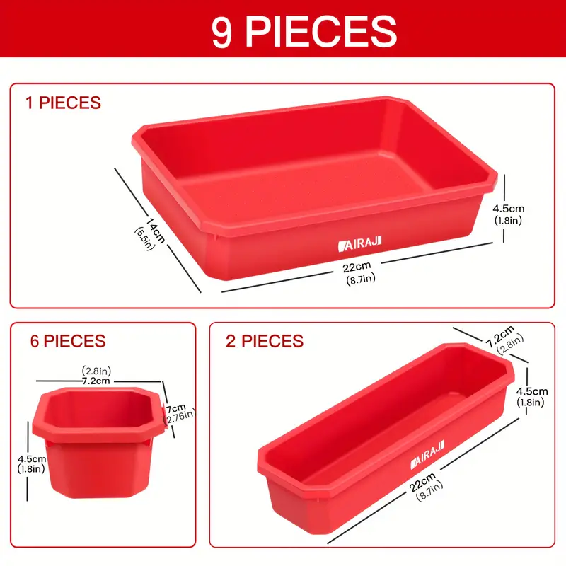 Red Tool Organizer Box Tool Storage Trays Toolbox For Drawer - Temu