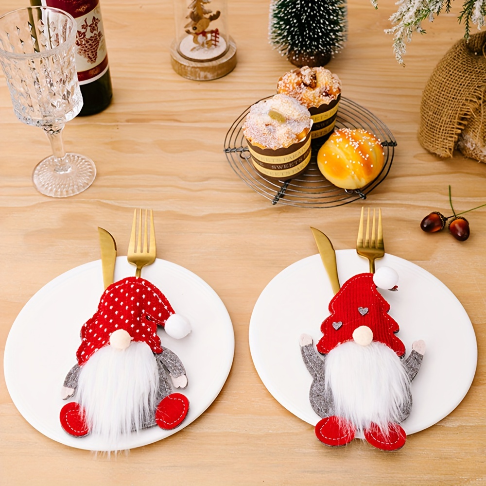 Kids Holiday Stripe Spoon & Fork Set