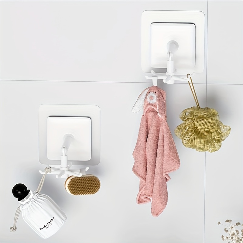 360 Rotating Hook with Strong Adhesive for Nail Storage