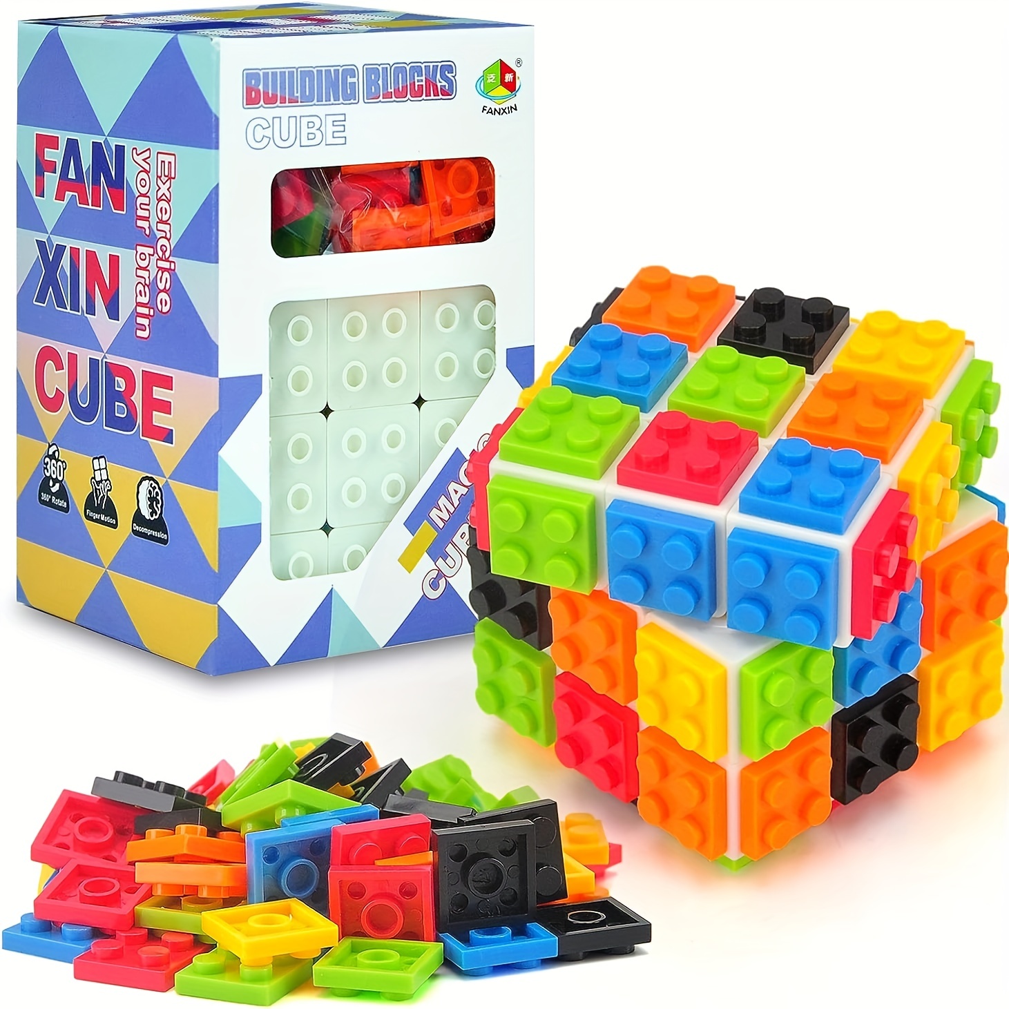 Cubo Mágico 3x3x3 Fanxin Lego Building Blocks Brick Toy