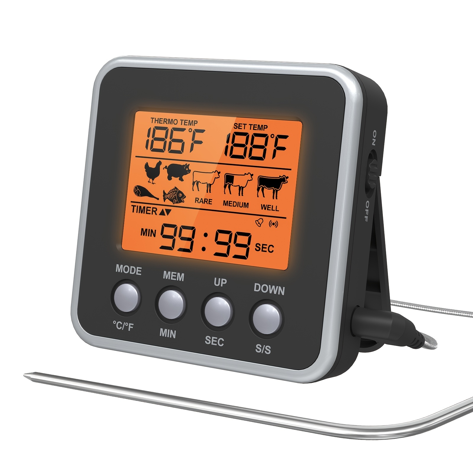 Meat Thermometers Digital Kitchen Thermometer Probe Touch - Temu