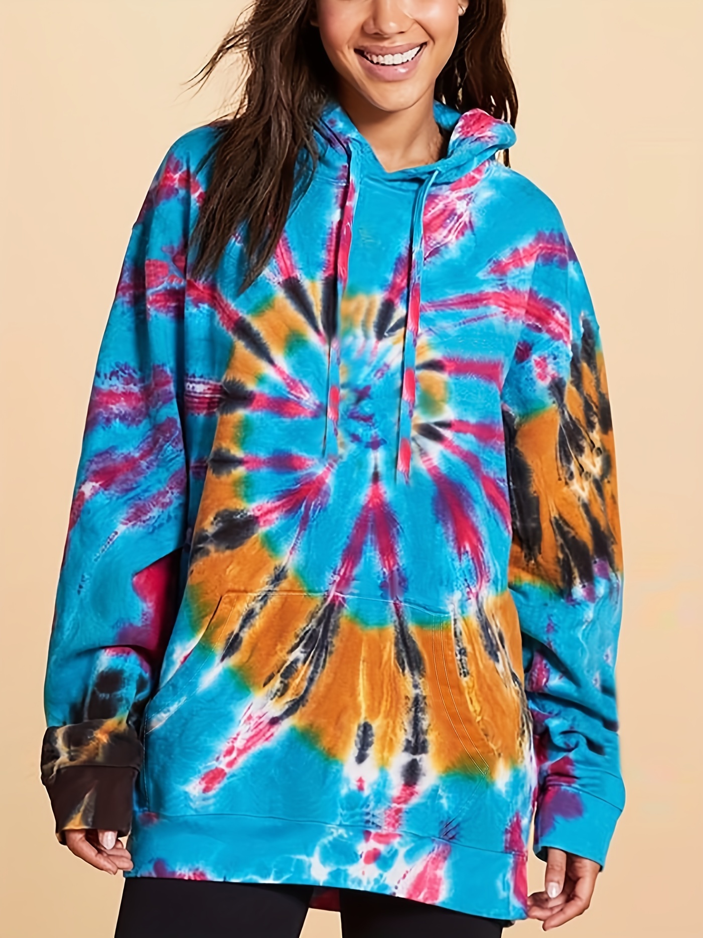 Ladies tie dye sales hoodie