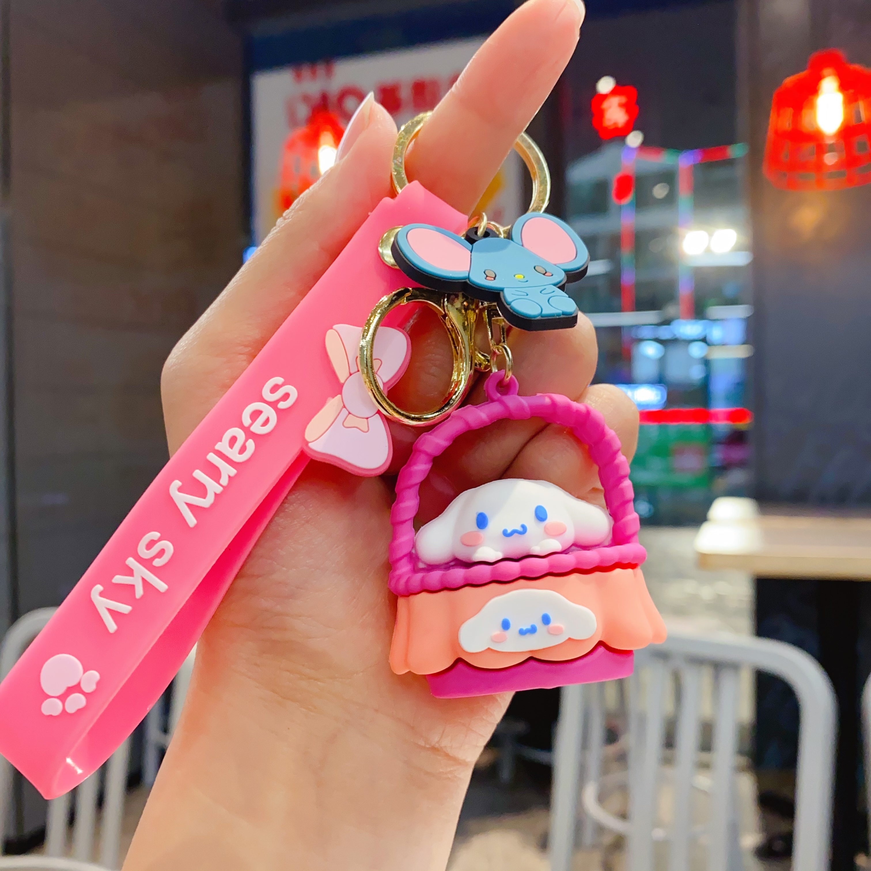 Creative Hello Kitty Silicone Bracelet Keychain Fashion Simple