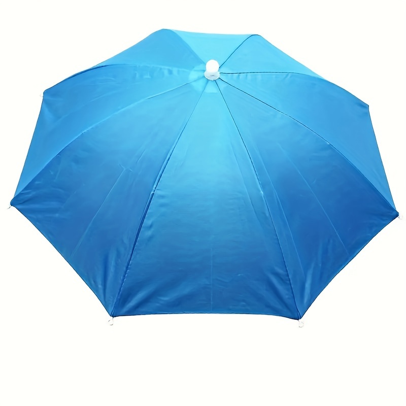 1pc draped fishing hat umbrella large adult hat head wearing umbrella for men and women outdoor folding sunny umbrella