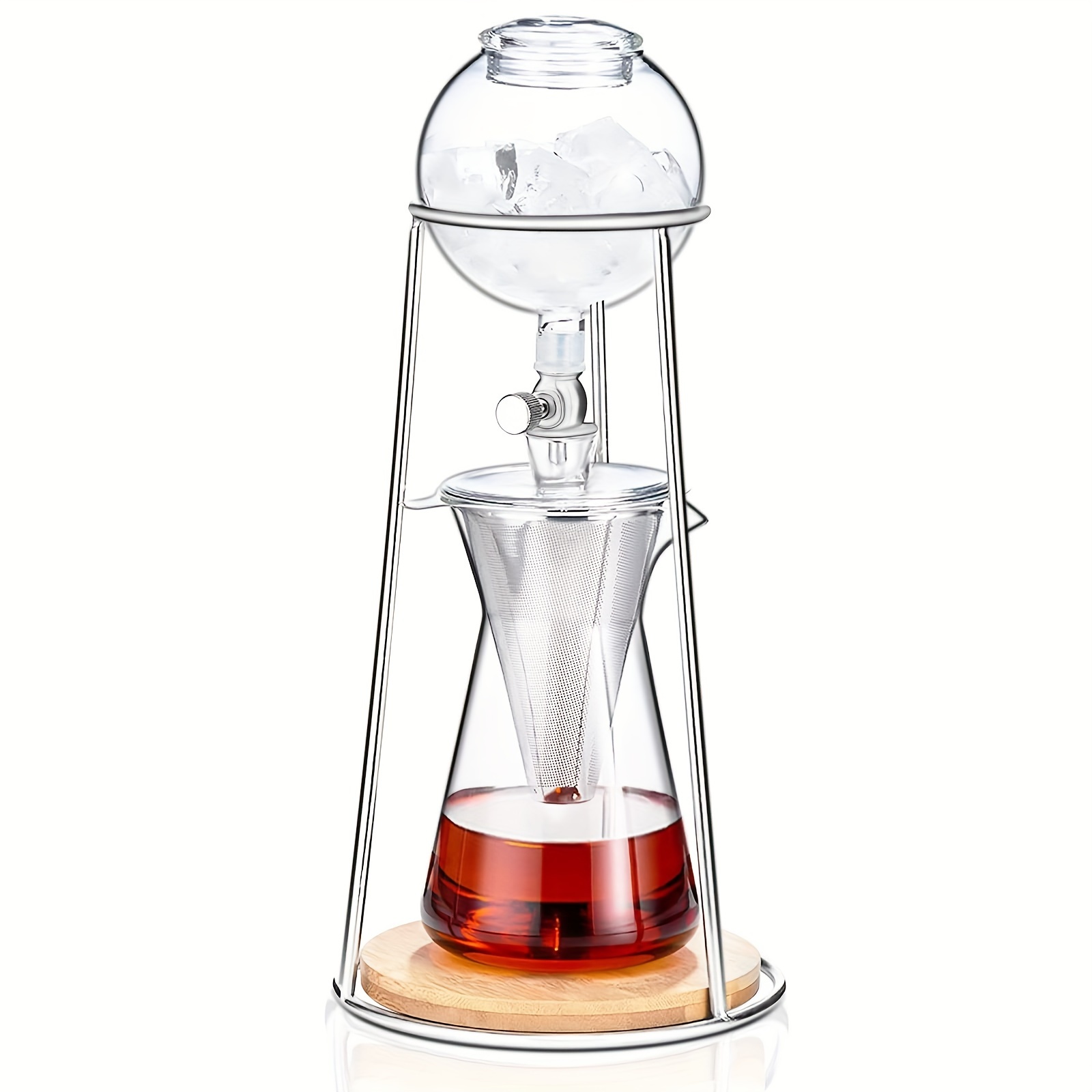 Cold Brew Coffee Maker, Iced Coffee Maker In Stainless Steel And  Borosilicate Glass, Cold Brew Drip Coffee Maker With Slow Drip Technology,  Iced Tea Maker 2-4 Cup - Temu