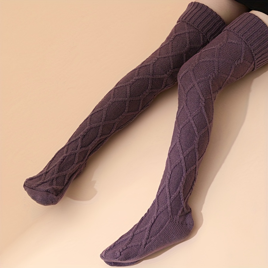 Thigh high clearance argyle socks