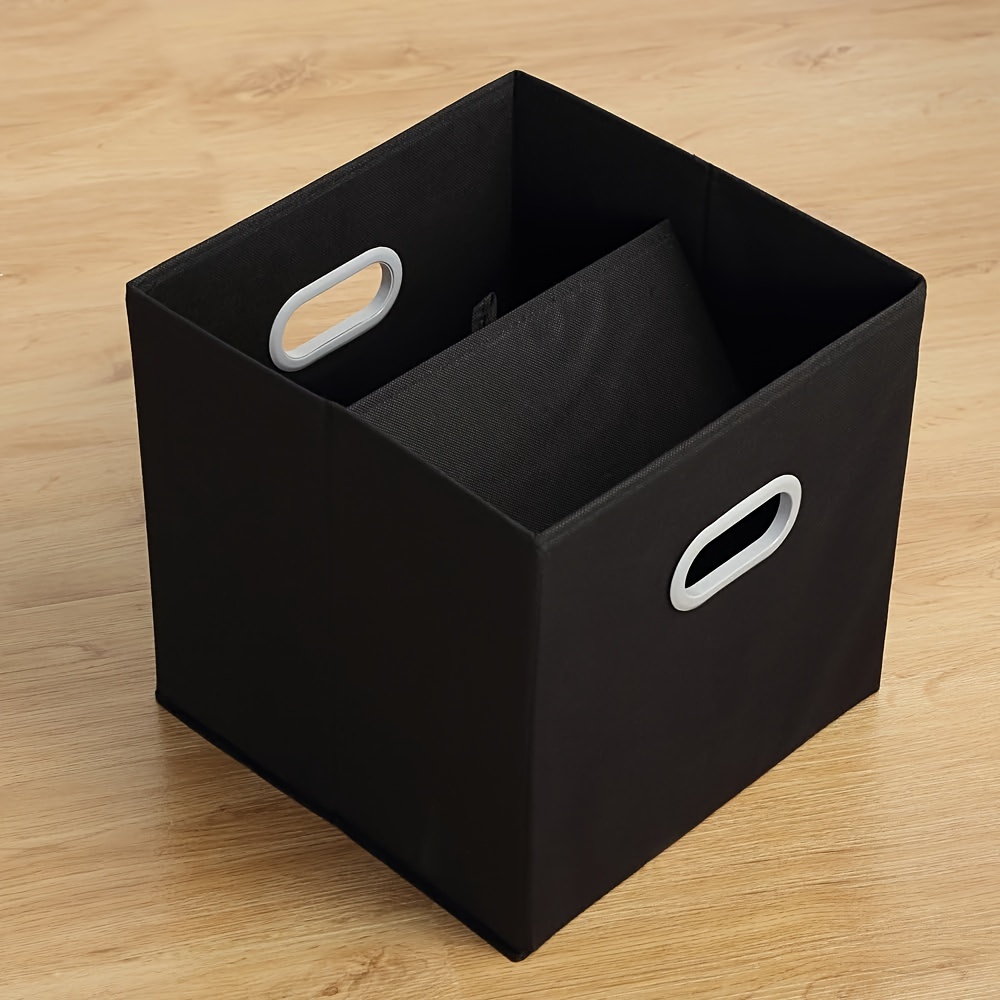 Black Fabric Storage Bins Fabric Cube Organizer Baskets - Temu