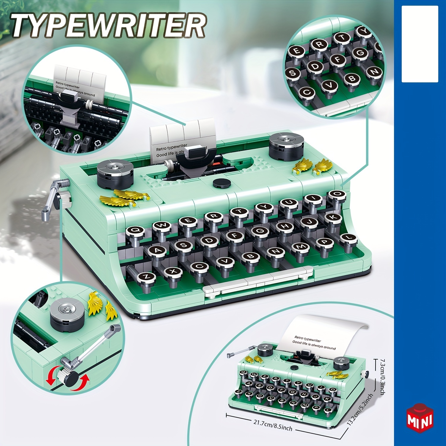 Particle Retro Series Simulation Typewriter Nostalgic - Temu