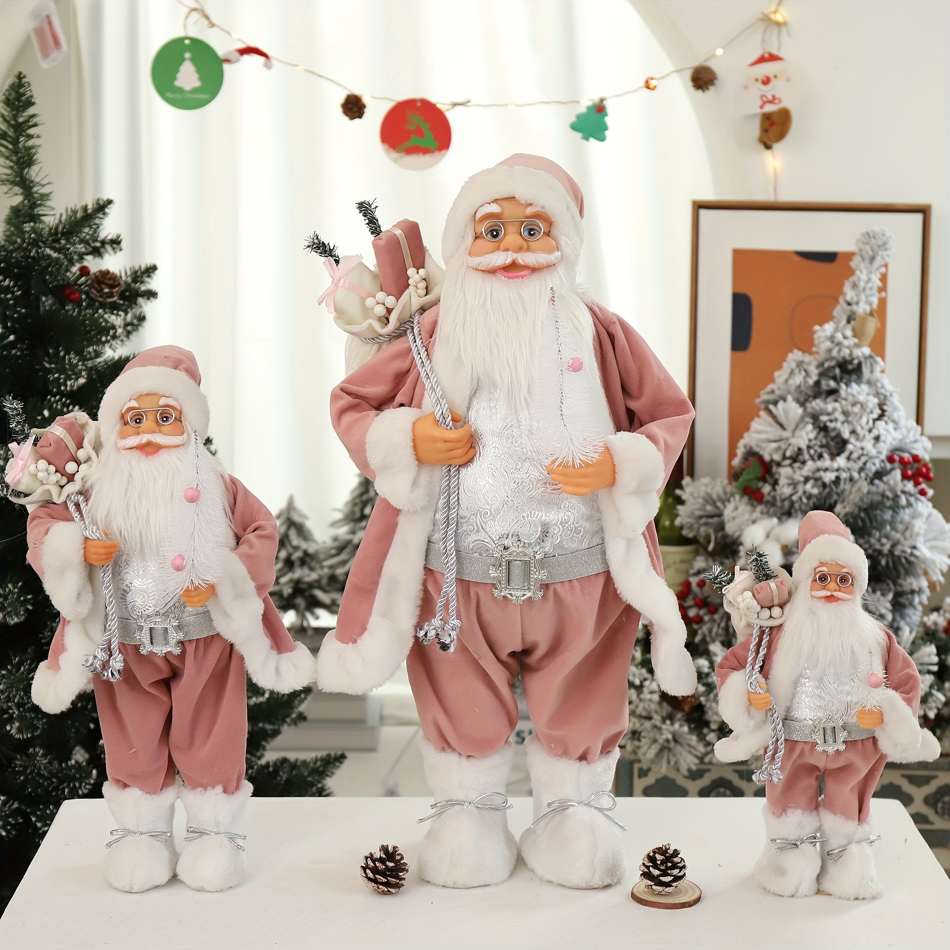 1 muñeco de Papá Noel muñeco de peluche de nieve navideño - Temu