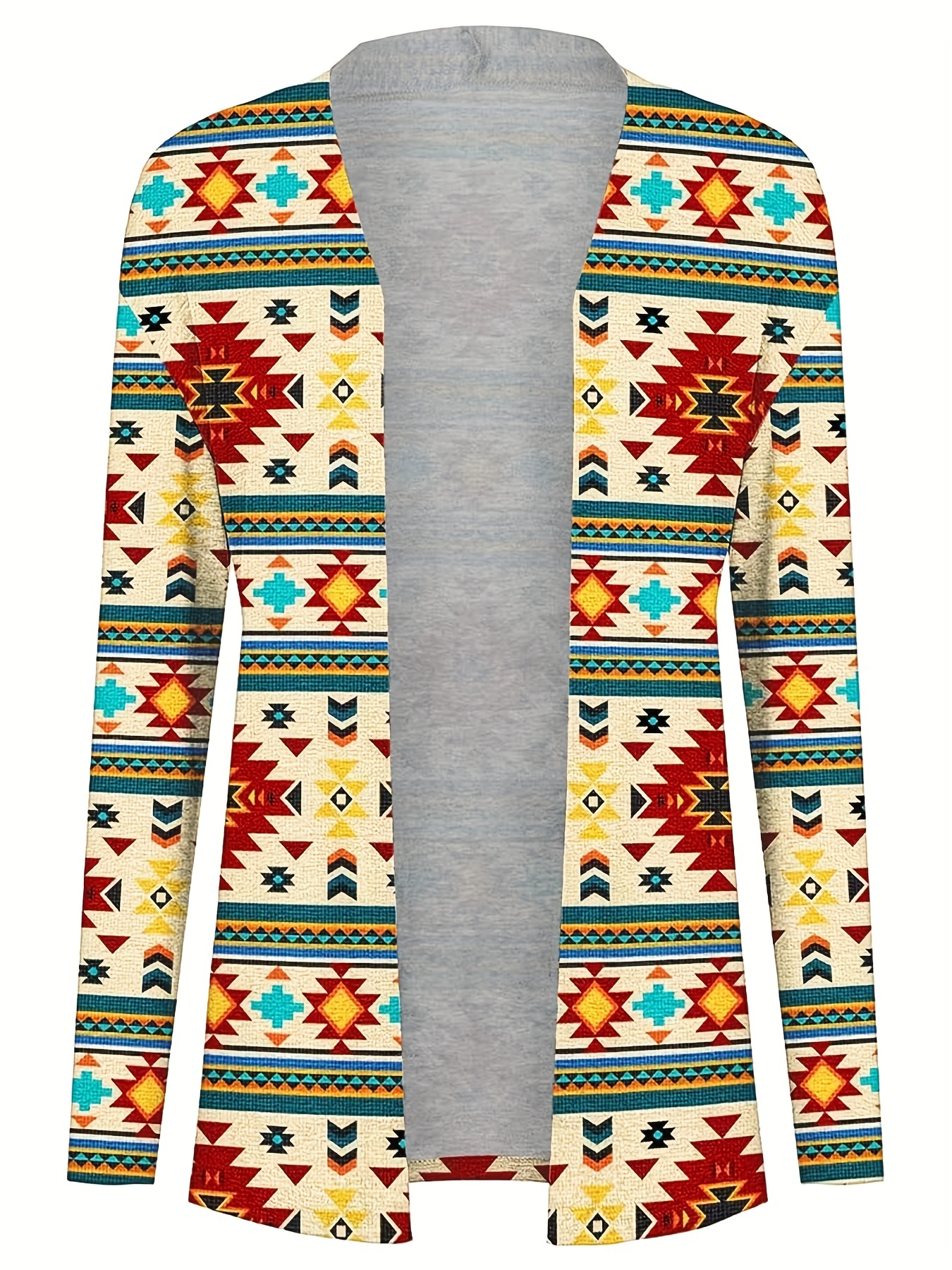 Apricot Aztec Print Open Front Cardigan – Lucy K's Boutique