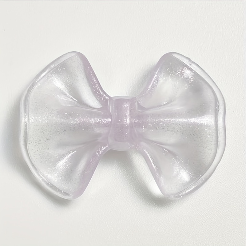 10pcs Luminous Fine Flashing Dumpling Leather Bow Beads for DIY