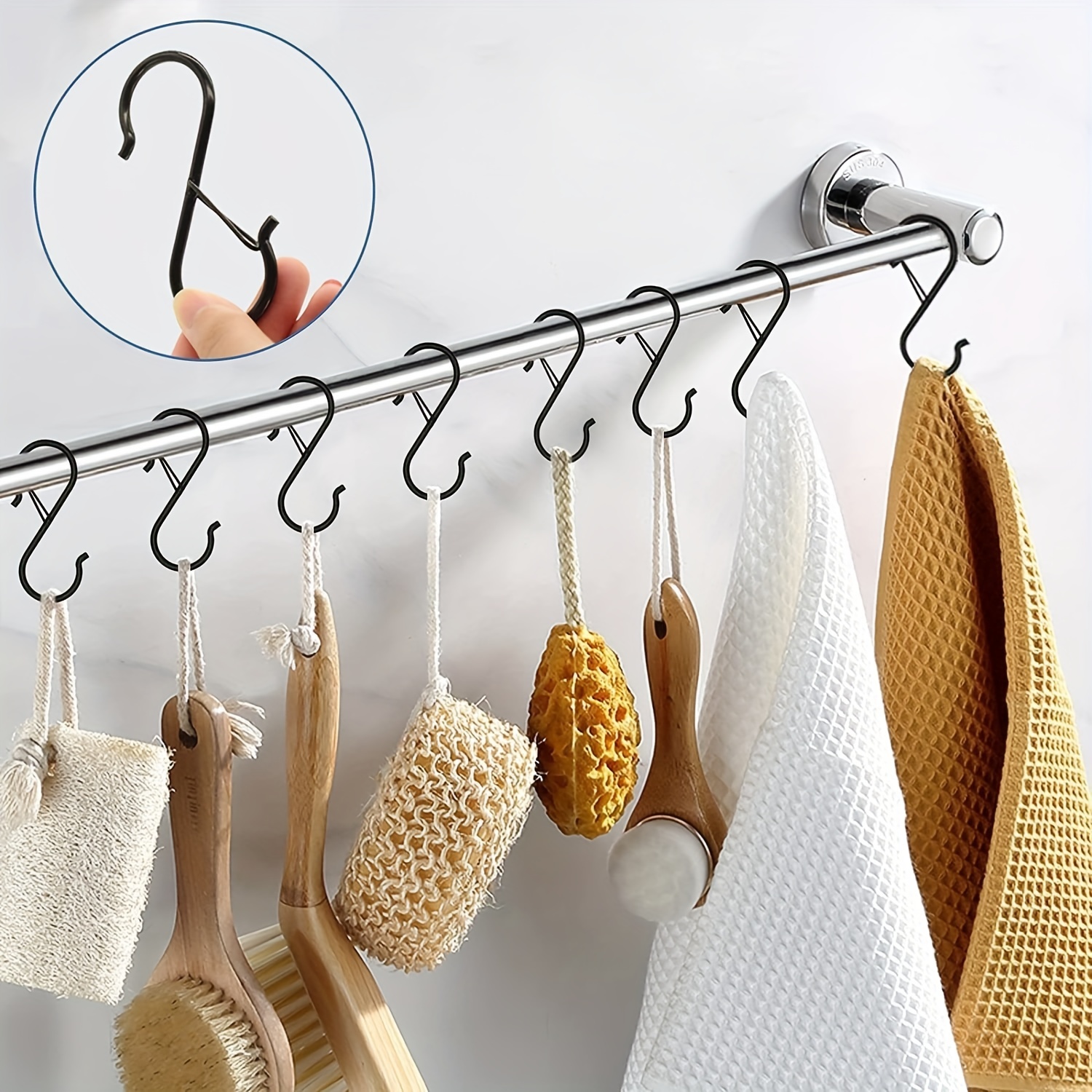 Heavy Duty S Hooks, Stainless Steel S Shaped Hooks for Hanging Kitchenware  Pan Pots Utensils Closet Clothes Bags Towels Plants Kitchen Hooks Hanger, 3