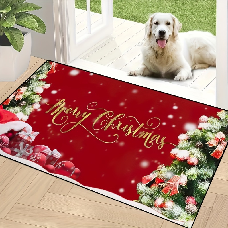 Christmas Door Mat Outdoor Welcome Doormat Merry Christmas - Temu