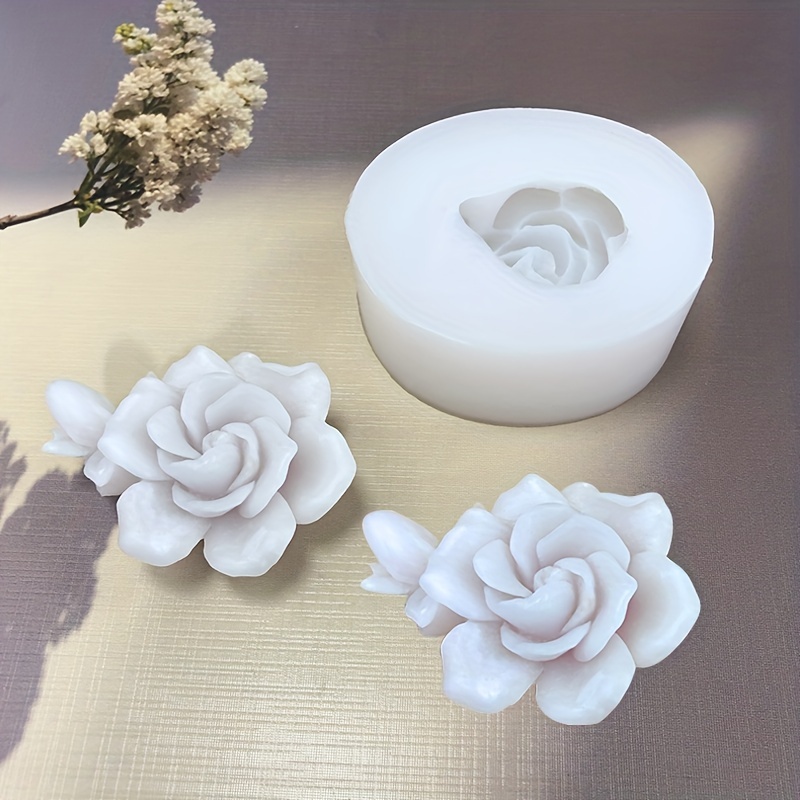 Flower shape Silicone Mold, Gardenia Flower Silicone Mold, DIY candle mold,  DIY Craft Mold For Decoration