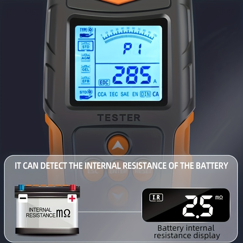 MOJINL Testeur de batterie de voiture 12 V 24 V Testeur de batterie  automobile Testeur de charge Système de charge Outil de test de batterie  numérique