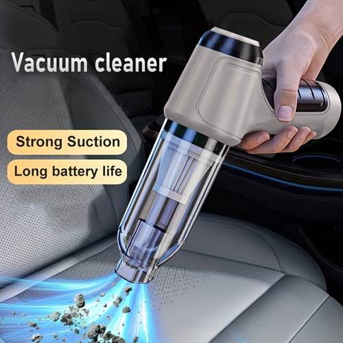 1pc Strong Suction Cordless Car Vacuum, 13000Pa, 120W, Easy To Clean Desktop, Keyboard, Drawer, Car Interior And Other Crevices