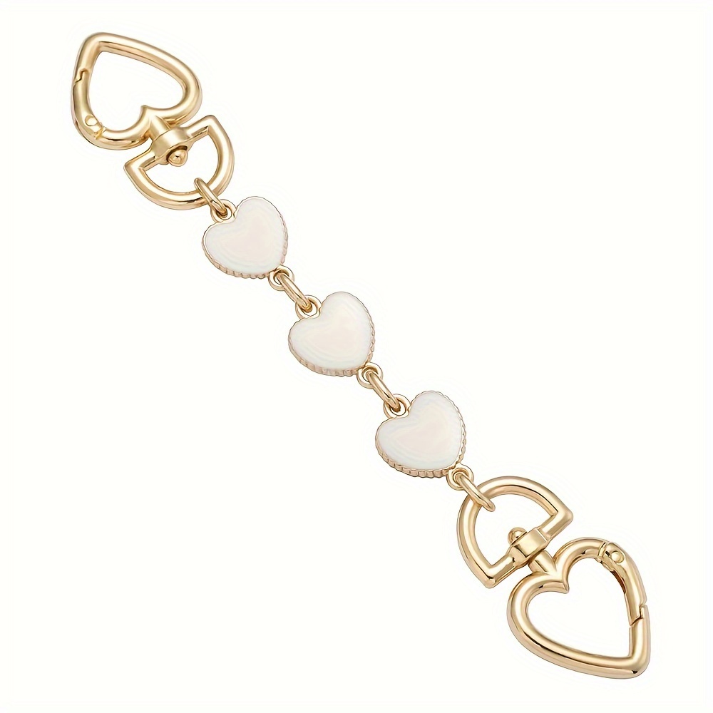 Handbag Strap Extender Chain, Heart Extender Chain For Shoulder Bags Replacement Strap Extension Chain, Fashion Extended Strap Purse Making Accessories, Diy Wallet Making