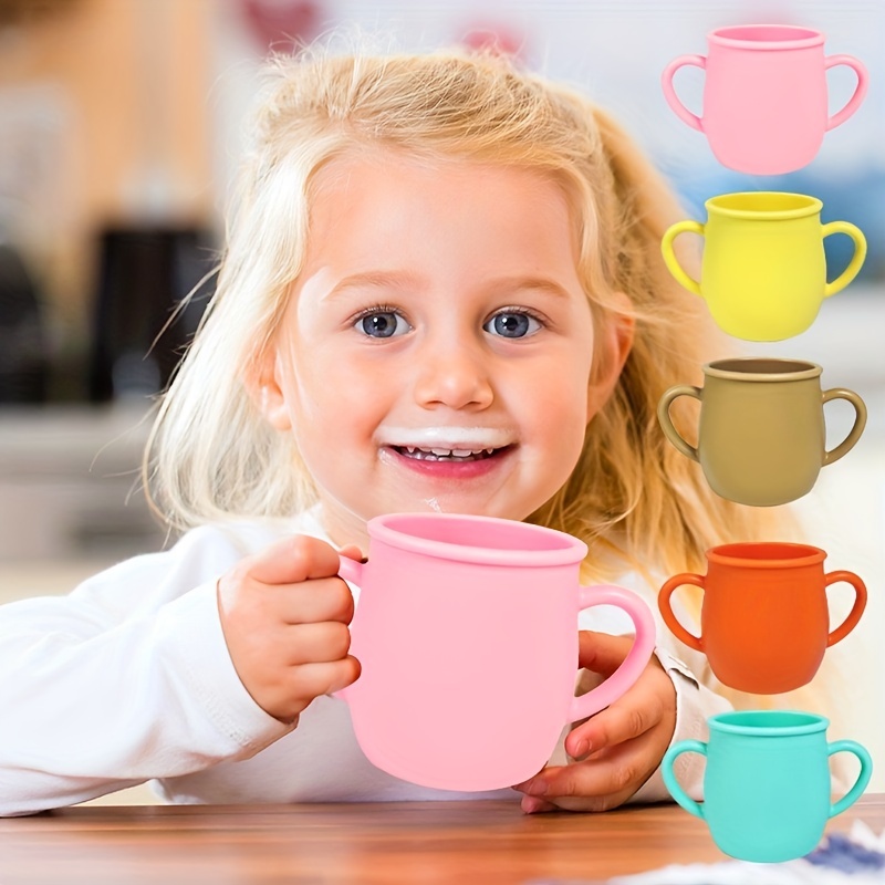 Baby Training Drinking Cup, Anti-Fall Insulated Silicone