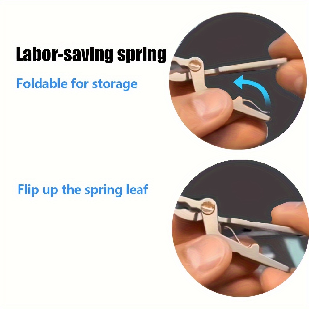 Stainless Nail clipper with spring-loaded cutting mechanism