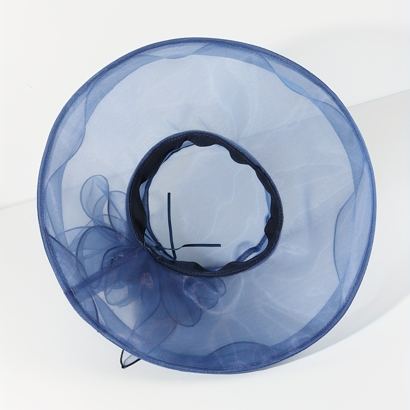 Elegant Navy Bucket Hat with Mesh Detail e4Hats.com Big Size Deluxe Mesh Bucket Hat - Navy 2XL at  main image 2