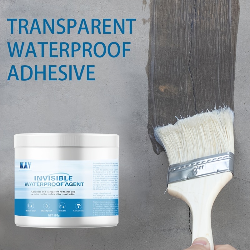 Super Strong Invisible Waterproof Anti-Leakage Agent, Transparent  Waterproof Glue for Outdoors, Waterproof Insulation Sealant Clear, Super  Strong Adhesive Seal Coating (A - 100g): : Industrial & Scientific