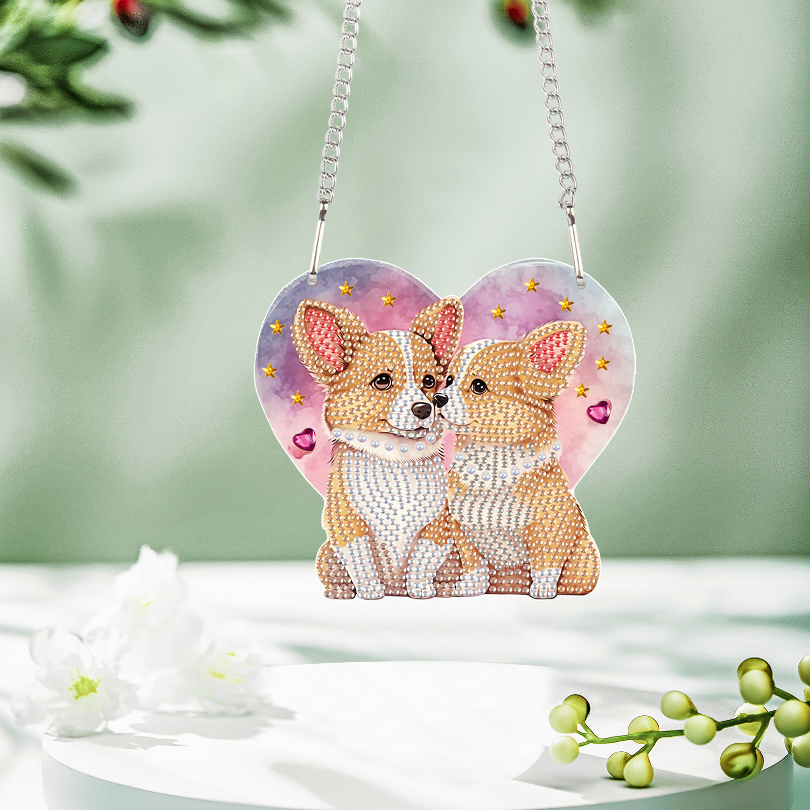 Diy Artificial Diamond Art Valentine's Holiday Ornaments - Temu