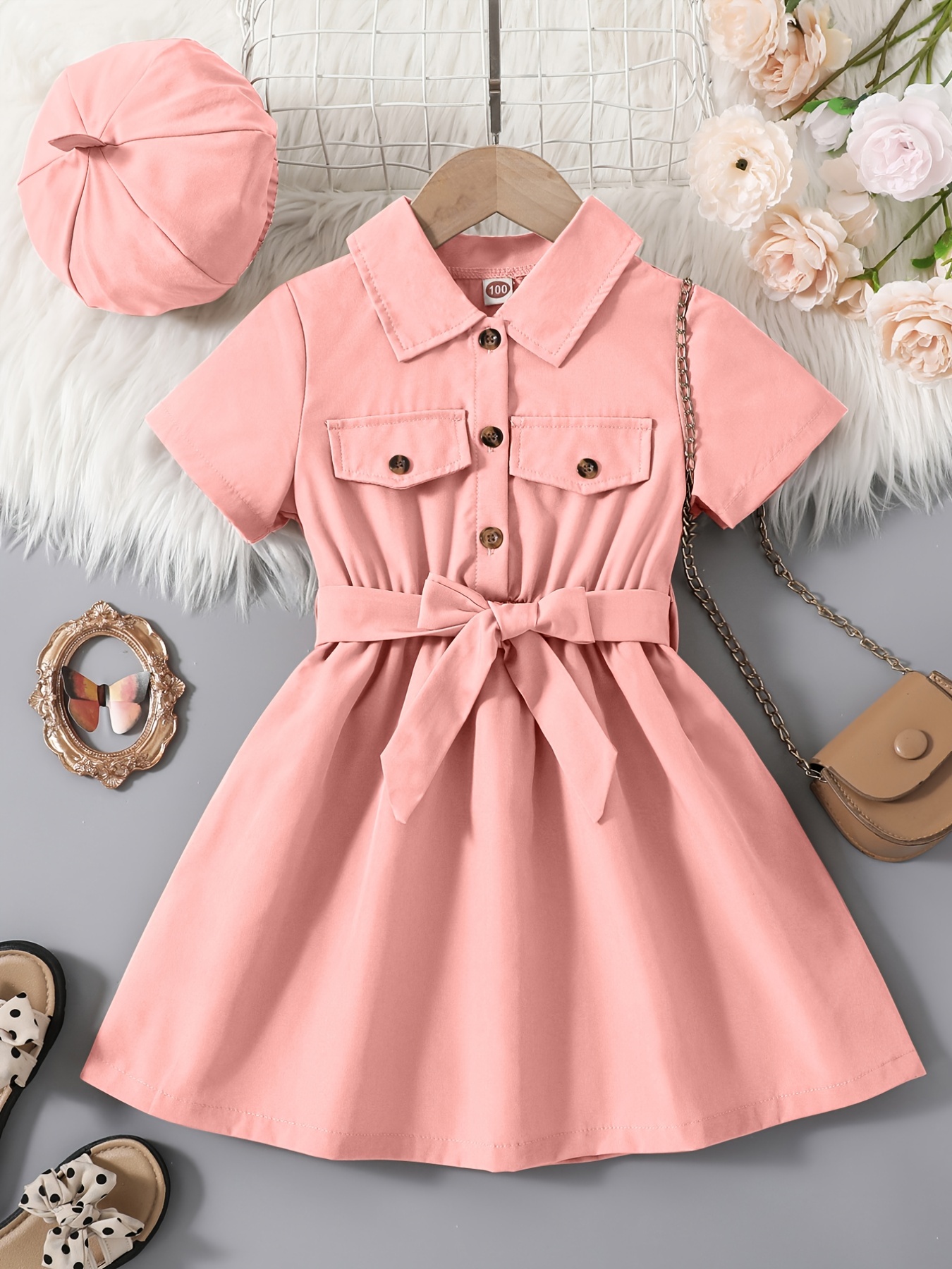 pink shirt dress toddler