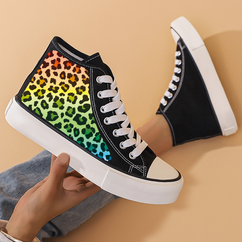 Girls sale leopard sneakers