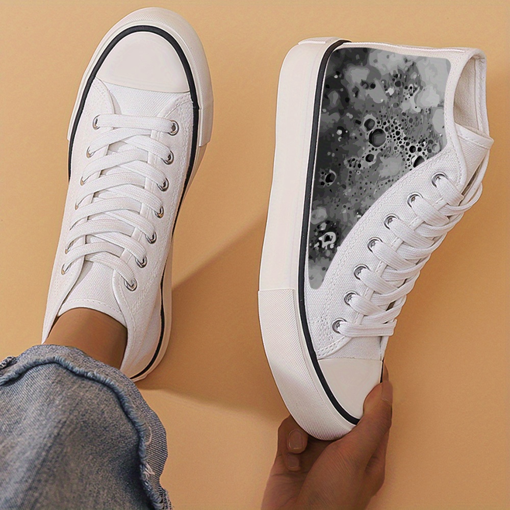 Gothic Chunky Canvas Sneakers High Top Classic Skate Shoes