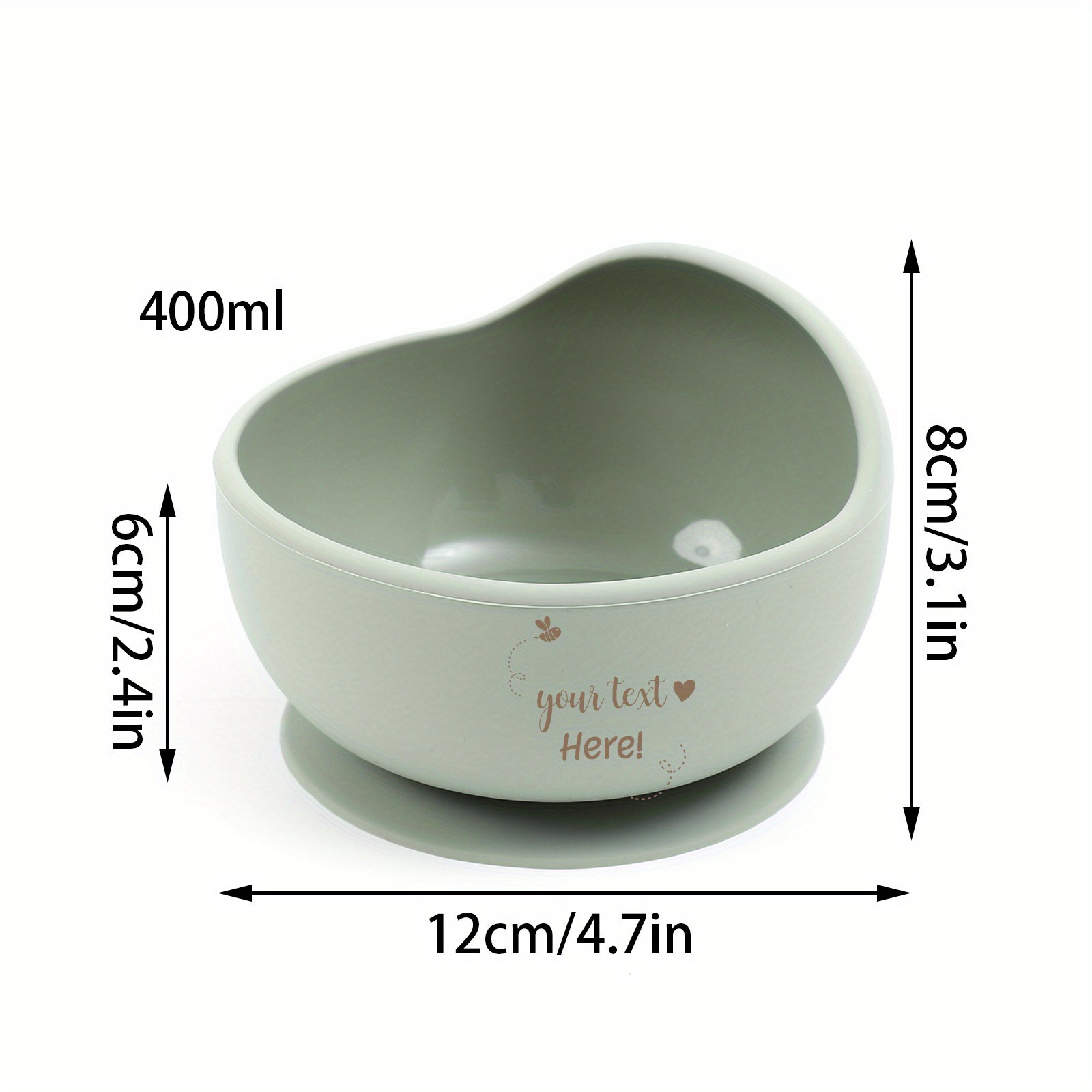 1pc   customizable   and spoon set silicone infant feeding supplies with wooden handle suction cup bowl for toddlers bpa free silicone bowls for kids details 4