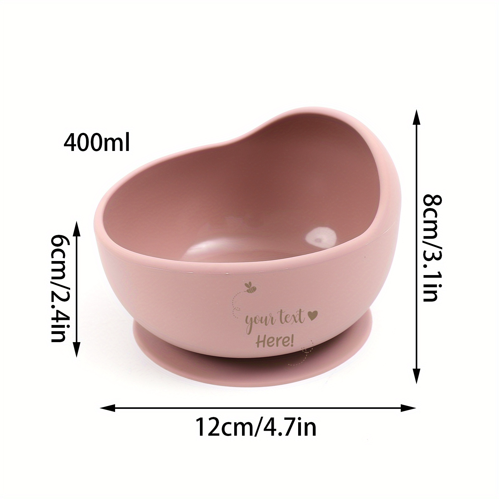 1pc   customizable   and spoon set silicone infant feeding supplies with wooden handle suction cup bowl for toddlers bpa free silicone bowls for kids details 6