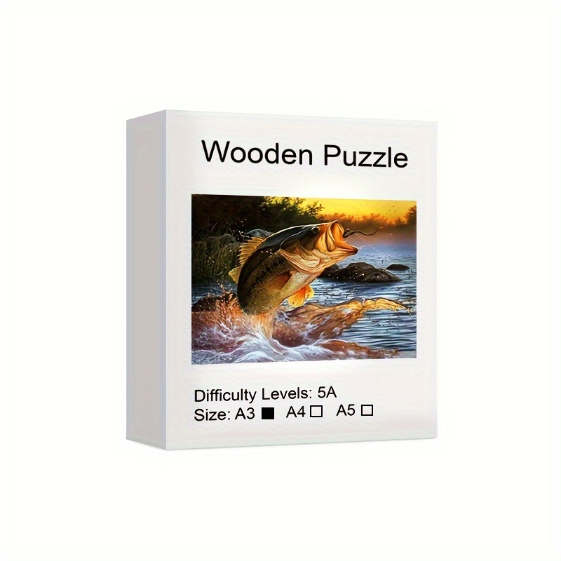 Wooden Puzzles Unique Shape Fishing Puzzles Interest High Quality Puzzles  Adult Wooden Puzzles Best Adult Puzzles Family Puzzles Family Gatherings  Christmas Gifts Halloween Gifts - Toys & Games - Temu