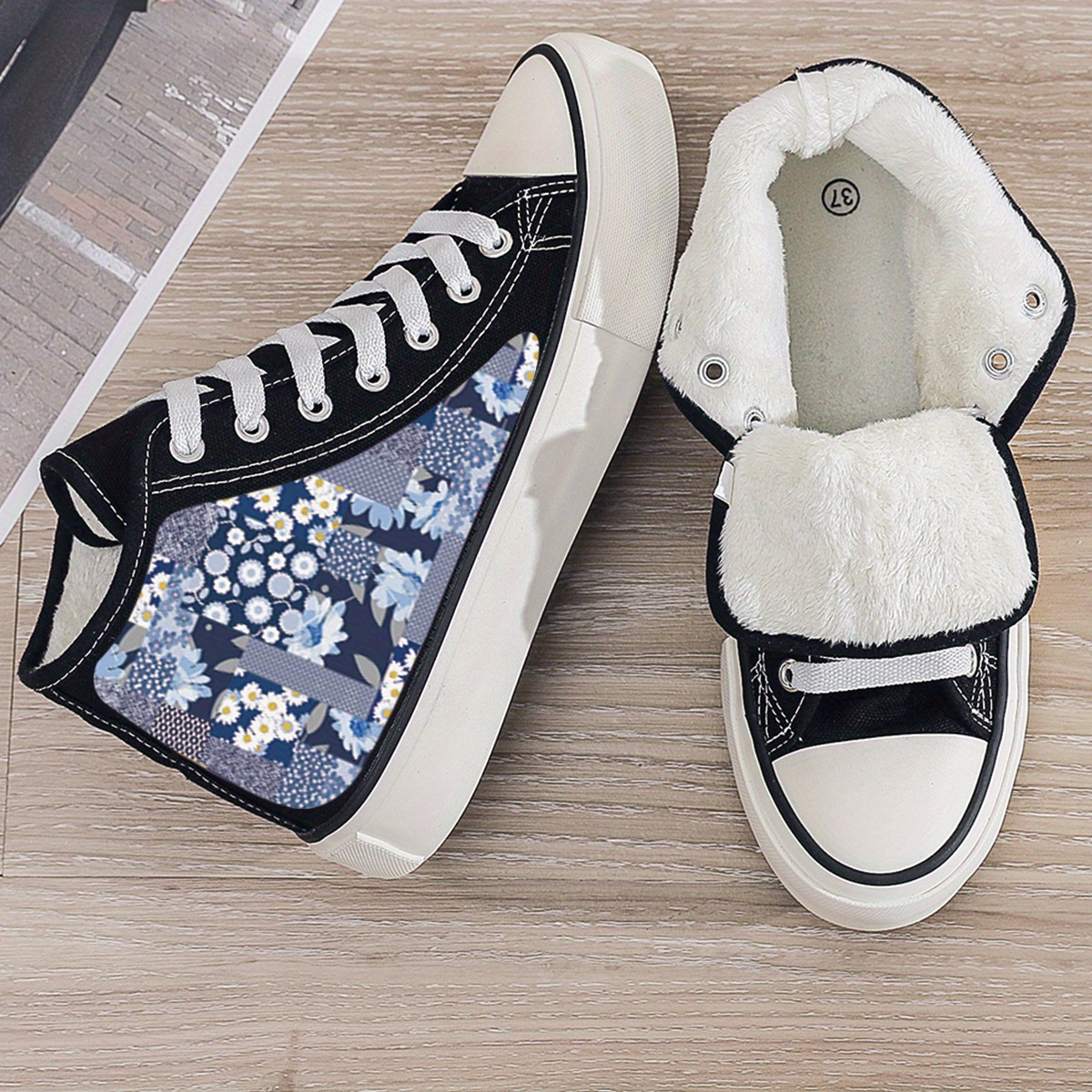 Floralis No. 25 Men's High Top Sneaker (Black Sole)