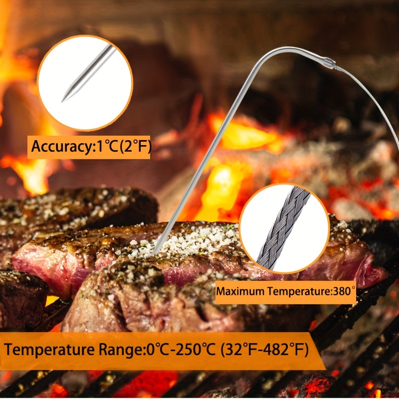 Thermomètre à Viande Numérique sans Fil Minuterie de Cuisine avec