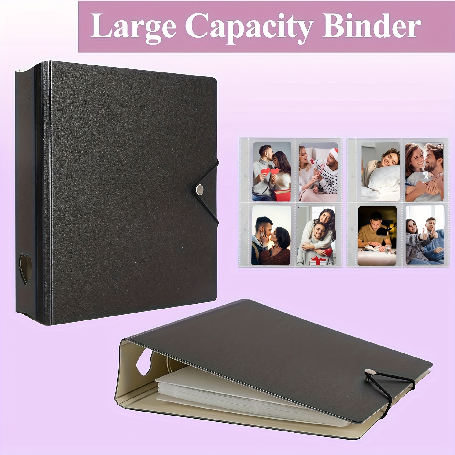  Mini Photo Album with 20 Pcs Inner 6 Ring Photocard Binder A5  Kpop Photocard Holder Book Photo Card Holders Photo Album Folder Clear  Photocard Sleeves for Business Card, or Picture (4