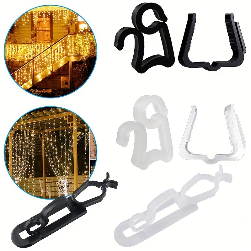 Christmas Gutter Clips Christmas Clip Plastic Icicle Lights - Temu
