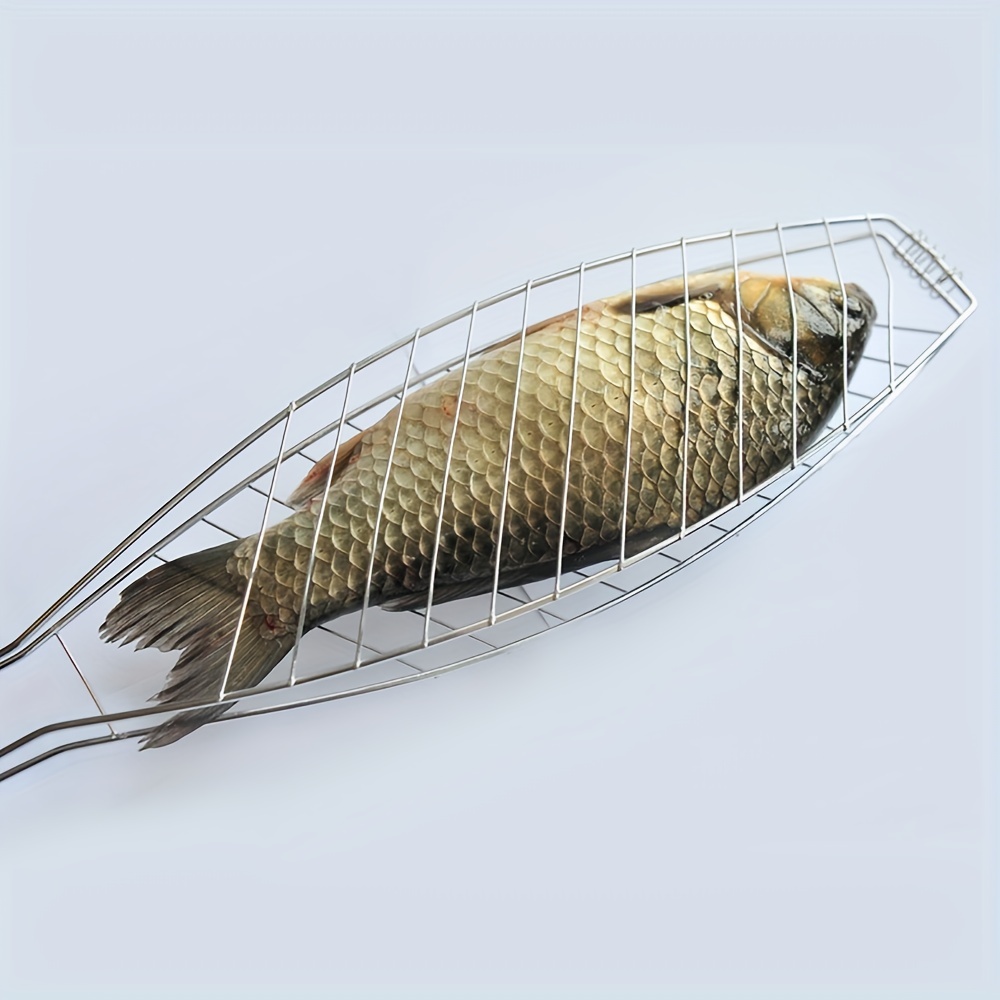 Portable Nonstick Fish Grilling Basket With Handle Chicken Meat