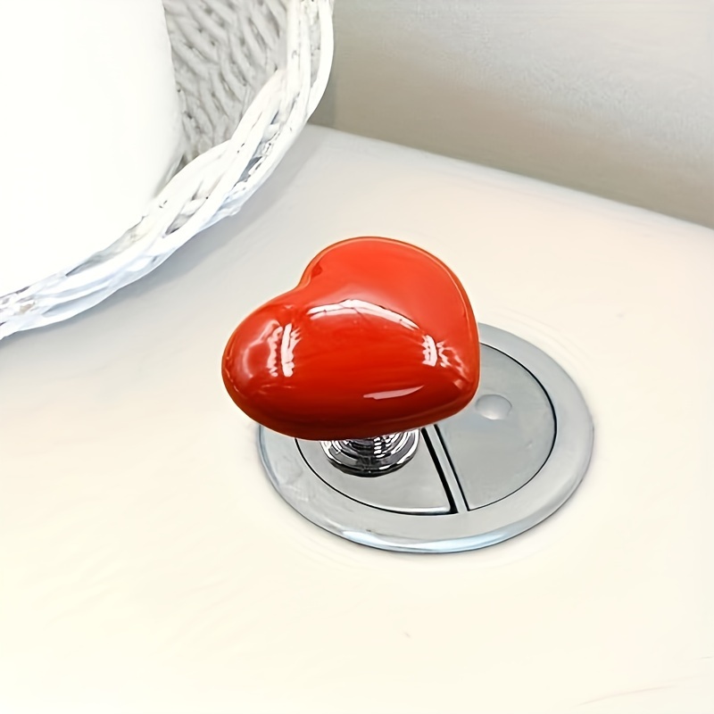 Heart Shaped Toilet Press Button Creative Toilet Tank Button - Temu