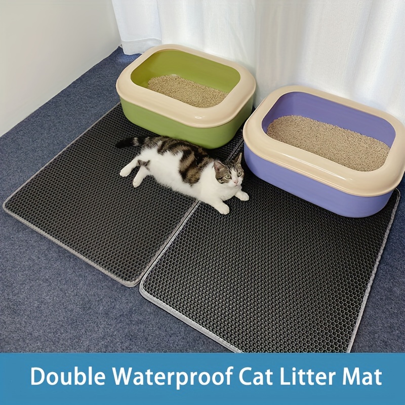 Double Layer Waterproof Cat Litter Mat Non slip Leak Proof - Temu