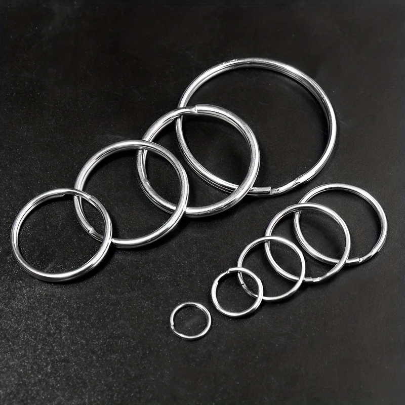 Stainless Steel Open Double Jump Rings For Diy Key Double - Temu