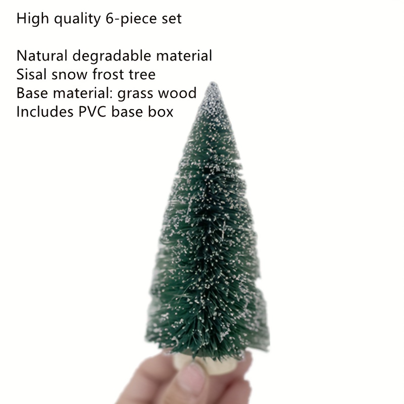 Mini Sisal Snow Frost Trees Bottle Brush Trees 5 Sizes - Temu