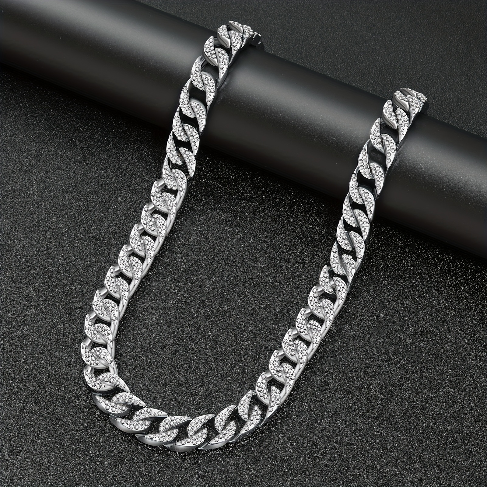 Silver Cuban Necklace, Stylish Accessory