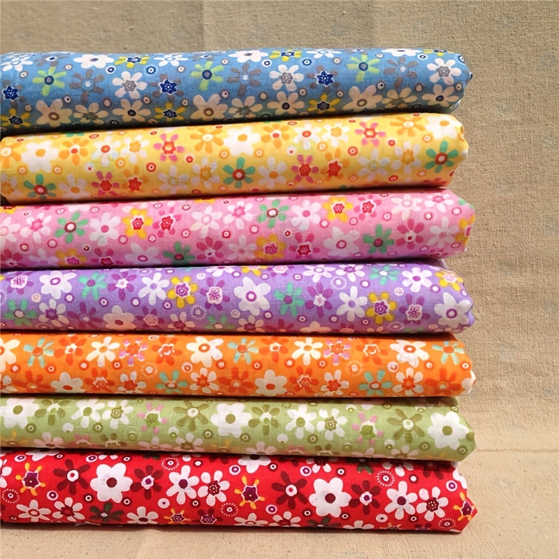 Clearance! 7pcs DIY Assorted Pattern Floral Printed Patchwork Cotton Fabric  Cloth For Crafts Bundle Sewing Quilting Fabric