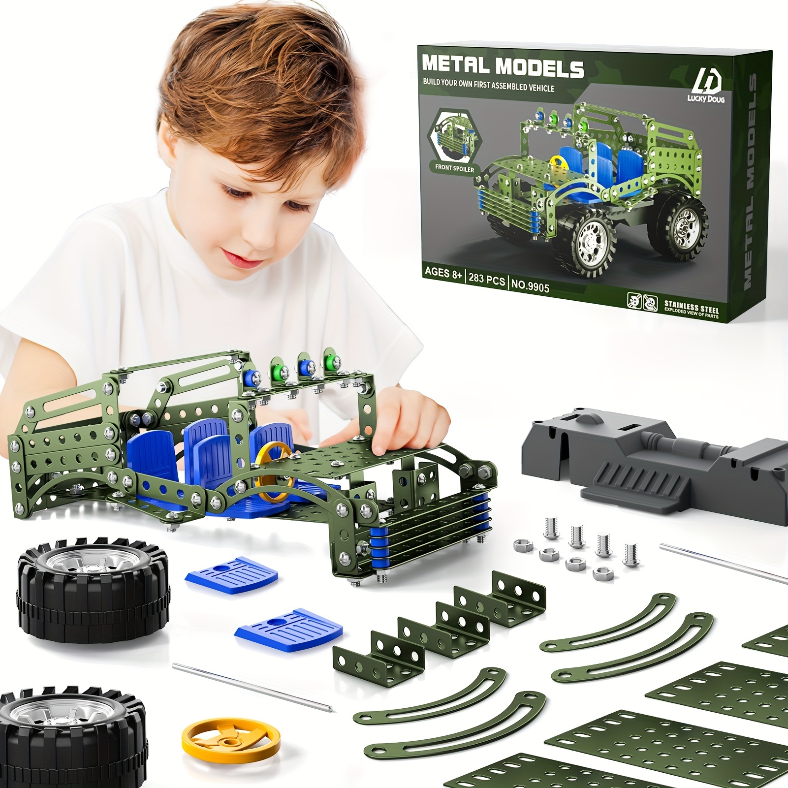  Lucky Doug Building Toys Model Truck Set - 283 Pieces